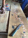 Craftsman making the doors