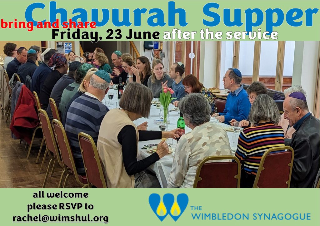 Chavurah Supper 23 June